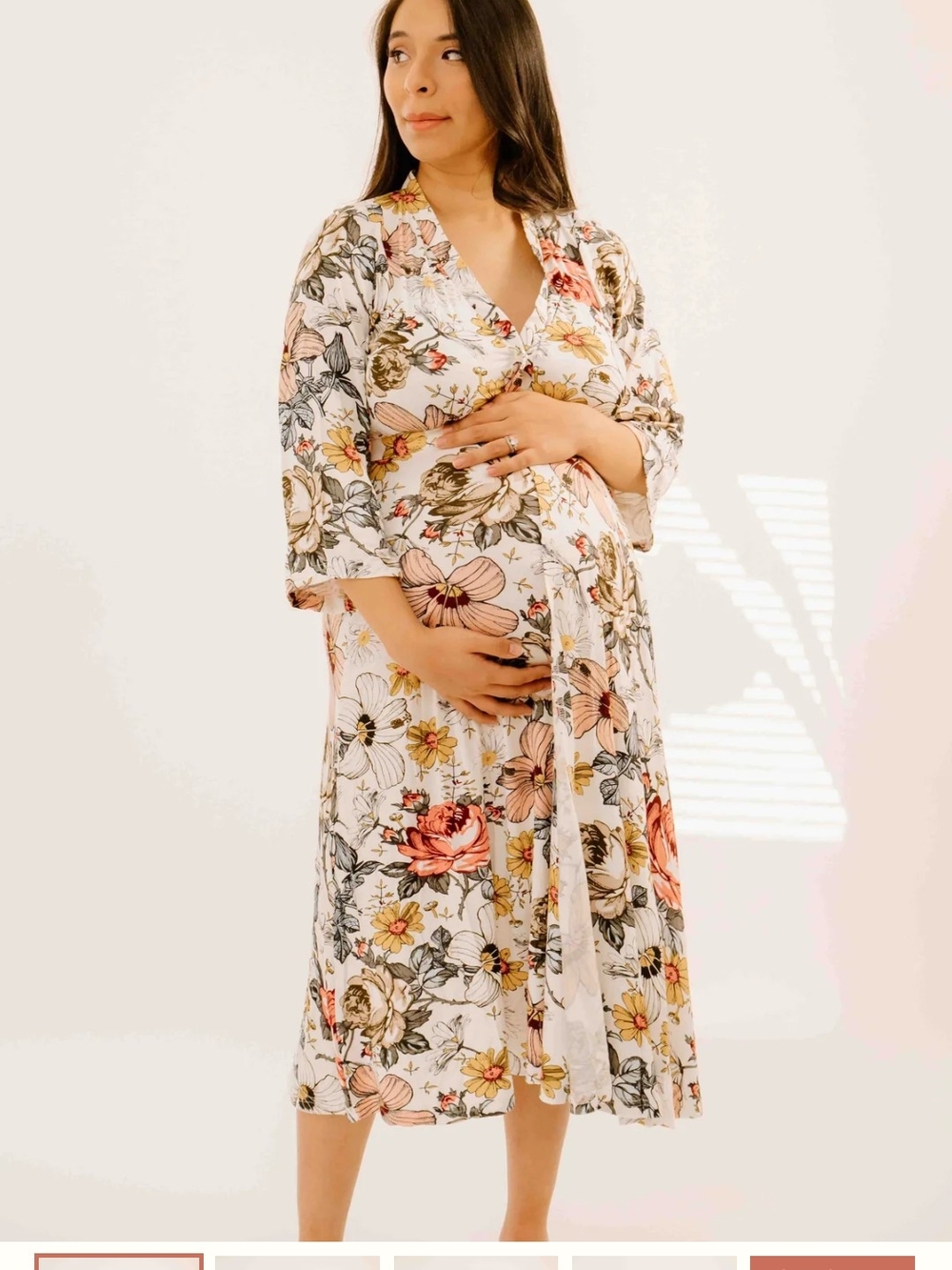 Floral Labour & Nursing Dress- L/XL